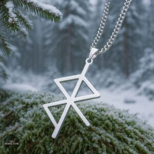 collier viking fusion des runes acier, cadeau
