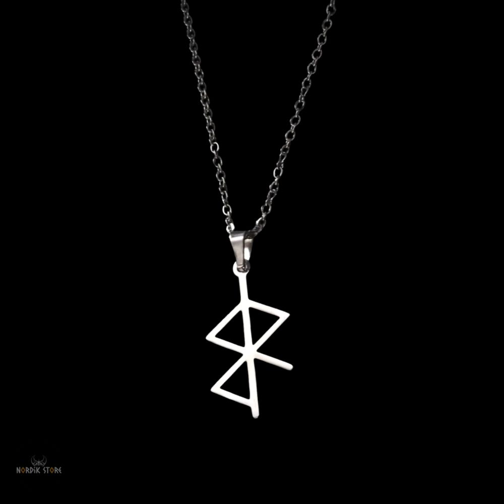 collier viking fusion des runes argent, cadeau