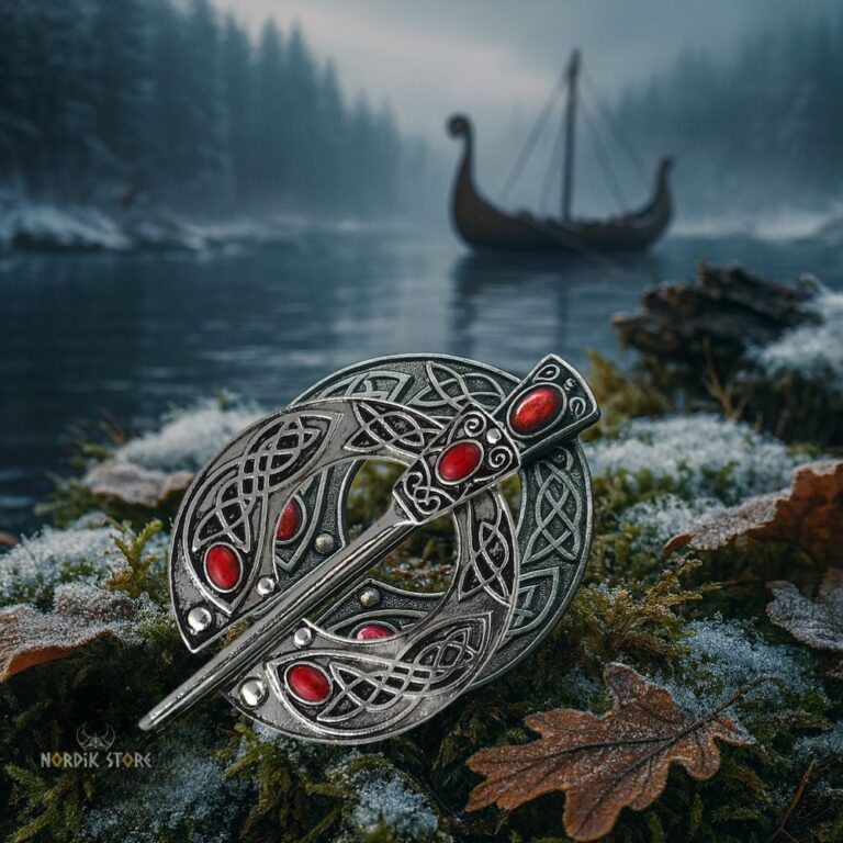 fibules vikings de Ragnar argent, cadeaux