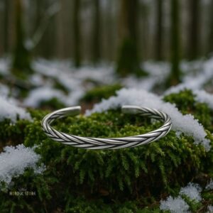 jonc bracelet viking en argent, cadeau homme