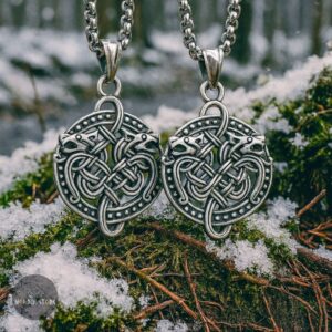 pendentif viking dragon en acier, cadeau