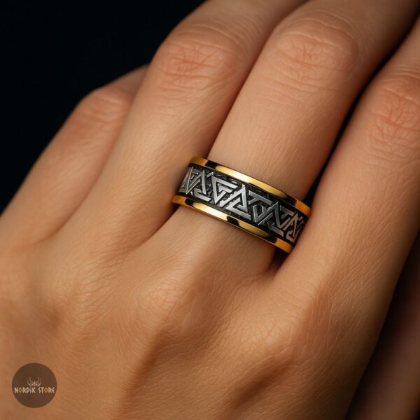 Alliance Viking Valknut d'Odin en argent 925, cadeau femme