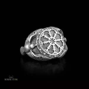 bague viking compas d'Odin argent, cadeau homme