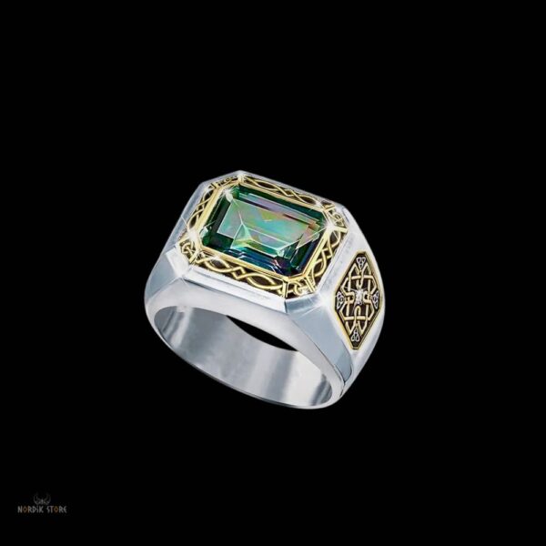 bague viking Jarl Harald acier, cadeau