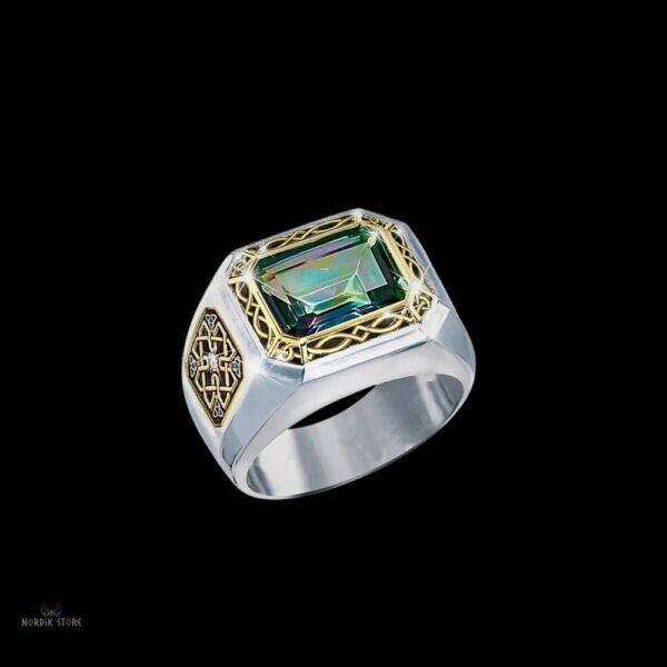 bague viking Jarl Harald Hardrada en acier, cadeau homme