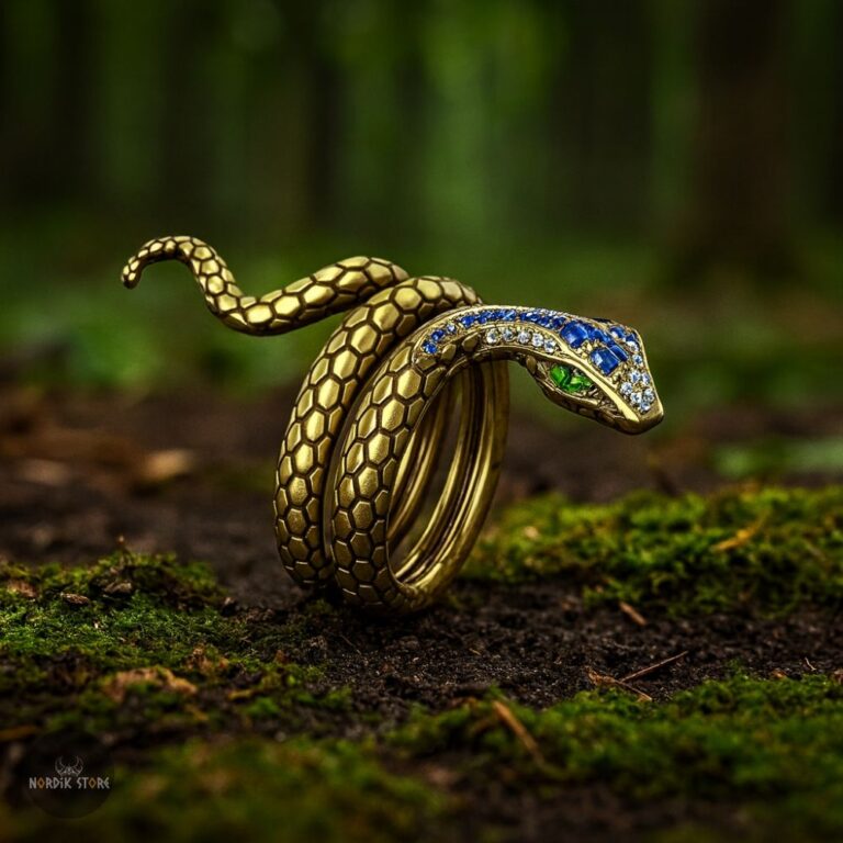 bague viking Serpent Sigurd, cadeau homme ou femme