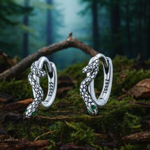 boucles d’oreilles celtiques Serpent Argent, cadeau