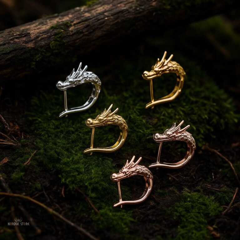 boucles d’oreilles dragon Nidhogg, cadeaux