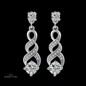 boucles d'oreilles entrelacs Lagertha argent, cadeau
