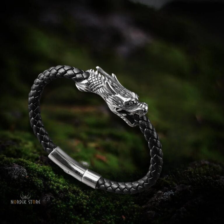 bracelet dragon viking de Midgard, cadeau homme