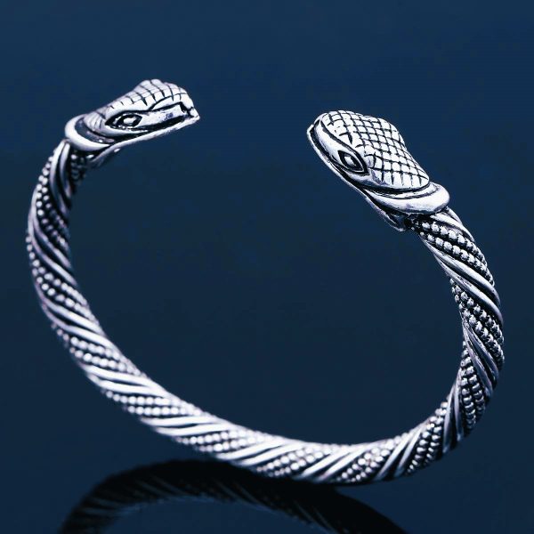 Bracelet serpent viking Midgard argent