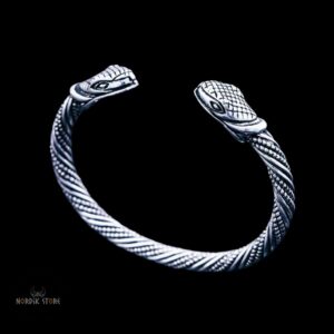 bracelet serpent viking Midgard argent, cadeau