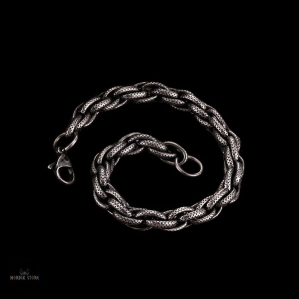 bracelet viking anneaux serpent en acier, cadeau homme