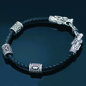 Bracelet viking dragon Nidhoog argent