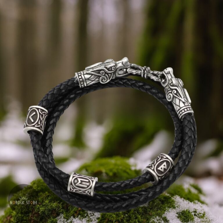 Bracelet viking dragon Nidhoog, cadeau homme et ados pour fêtes