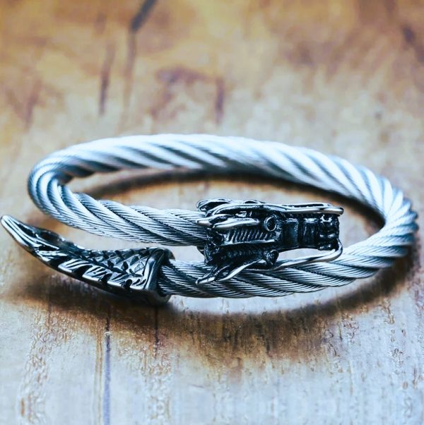 Bracelet viking nordique dragon Fafnir