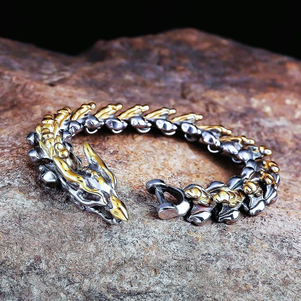 Bracelet Viking La Puissance du Dragon