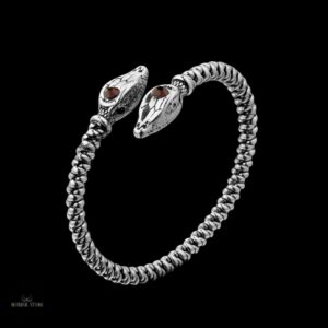 bracelet viking serpent Jörmungandr argent, cadeau homme et ados