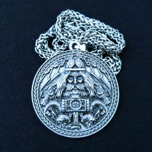 Collier amulette viking Thor argent