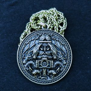 Collier amulette viking Thor bronze