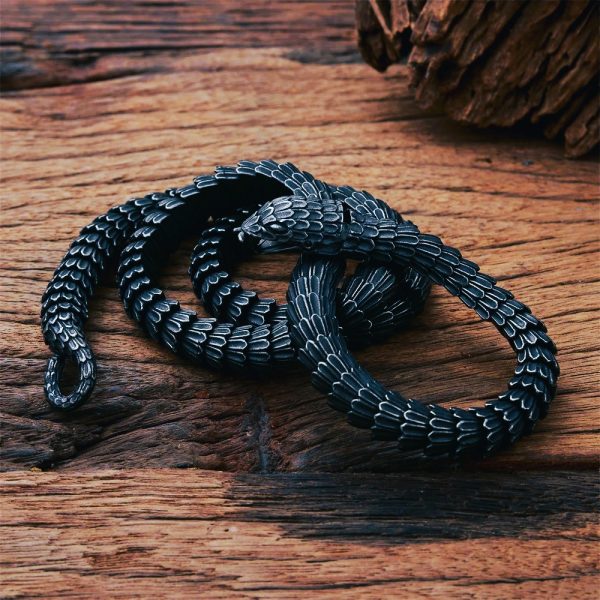 Collier nordique viking serpent Ouroboros