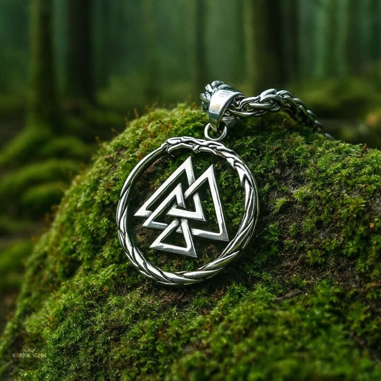 collier Viking dragon Valknut cadeau