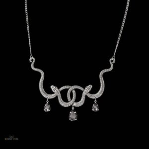 collier viking Serpent Freyja argent, cadeau femme