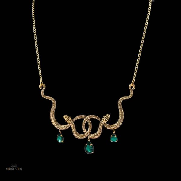 collier viking Serpent Freyja or, cadeau femme et ados