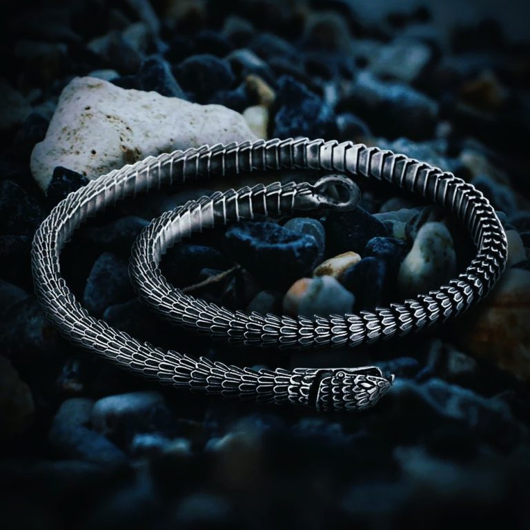 Collier viking serpent Ouroboros