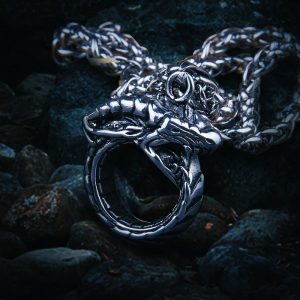 Pendentif viking dragon Ouroboros