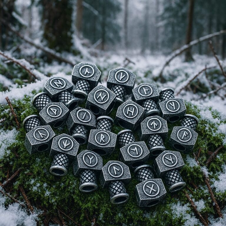 perles à barbe Mjöllnir Viking, cadeau homme