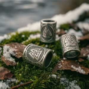 perles à barbe viking Valknut, cadeau homme