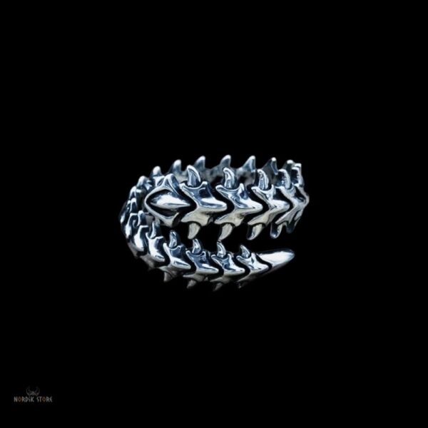 bague Viking Dragon Jormungand en acier, cadeau