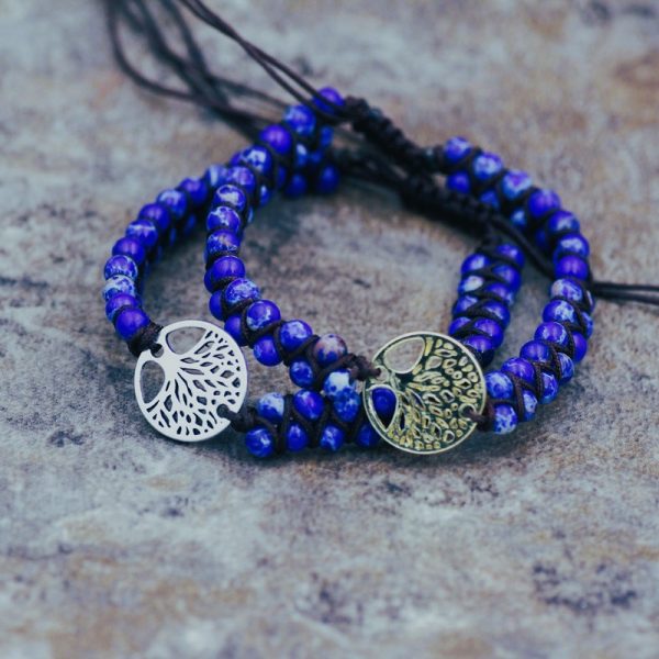 Bracelets vikings Yggdrasil bleu