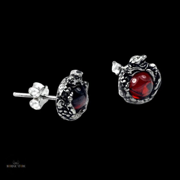 Boucles d'oreilles dragon en argent, cadeau fêtes