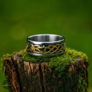 bague celtique dragon Ouroboros, cadeau homme ou femme