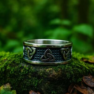 bague celtique Triquetra, cadeau homme et femme