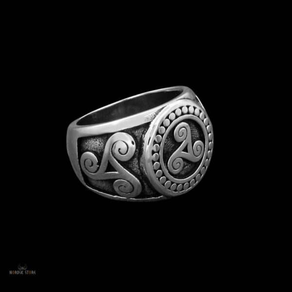 bague viking Triskell en acier, cadeau
