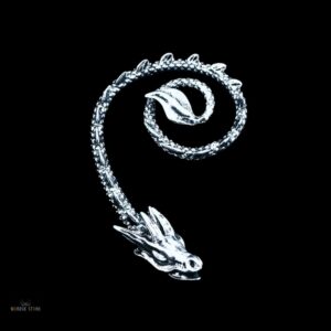 boucle d'oreille viking du dragon argent spirale, cadeau femme