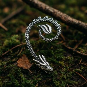 boucle d'oreille viking du dragon spirale, cadeau
