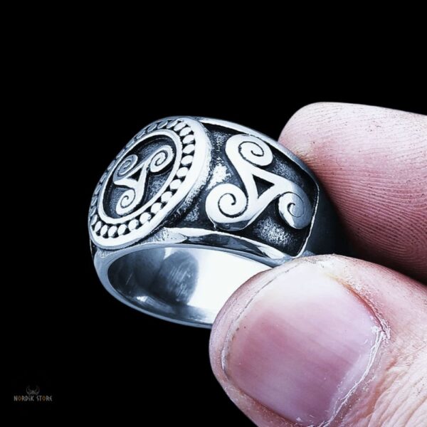 Chevalière viking Triskell, cadeau homme