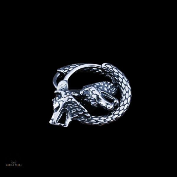 clous d’oreilles vikings Loup en acier, cadeau homme et ados