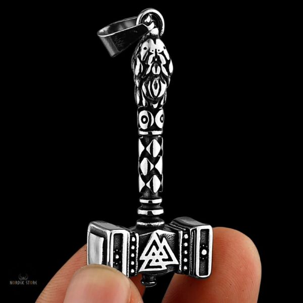 collier viking marteau valknut, cadeau homme