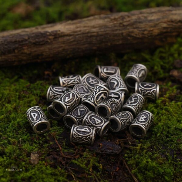 perles de barbe runes vikings, cadeau
