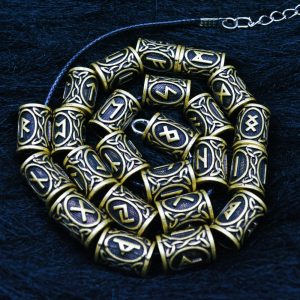 Perles de barbe viking 24 runes