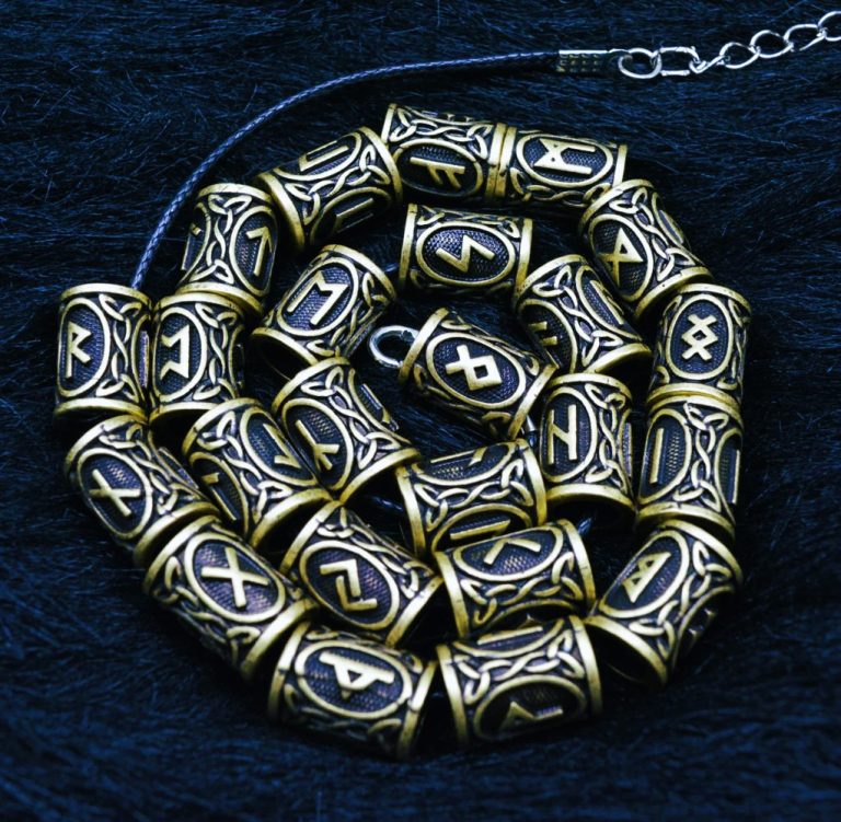 Perles de barbe viking 24 runes