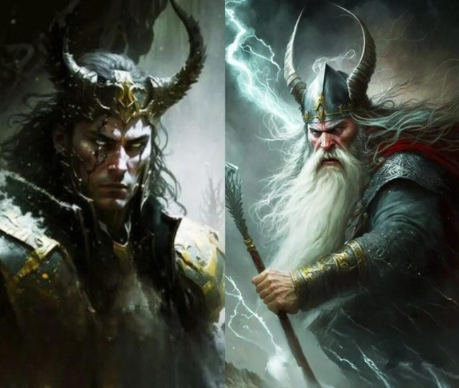 Loki et le cadeau Gungnir pour Odin
