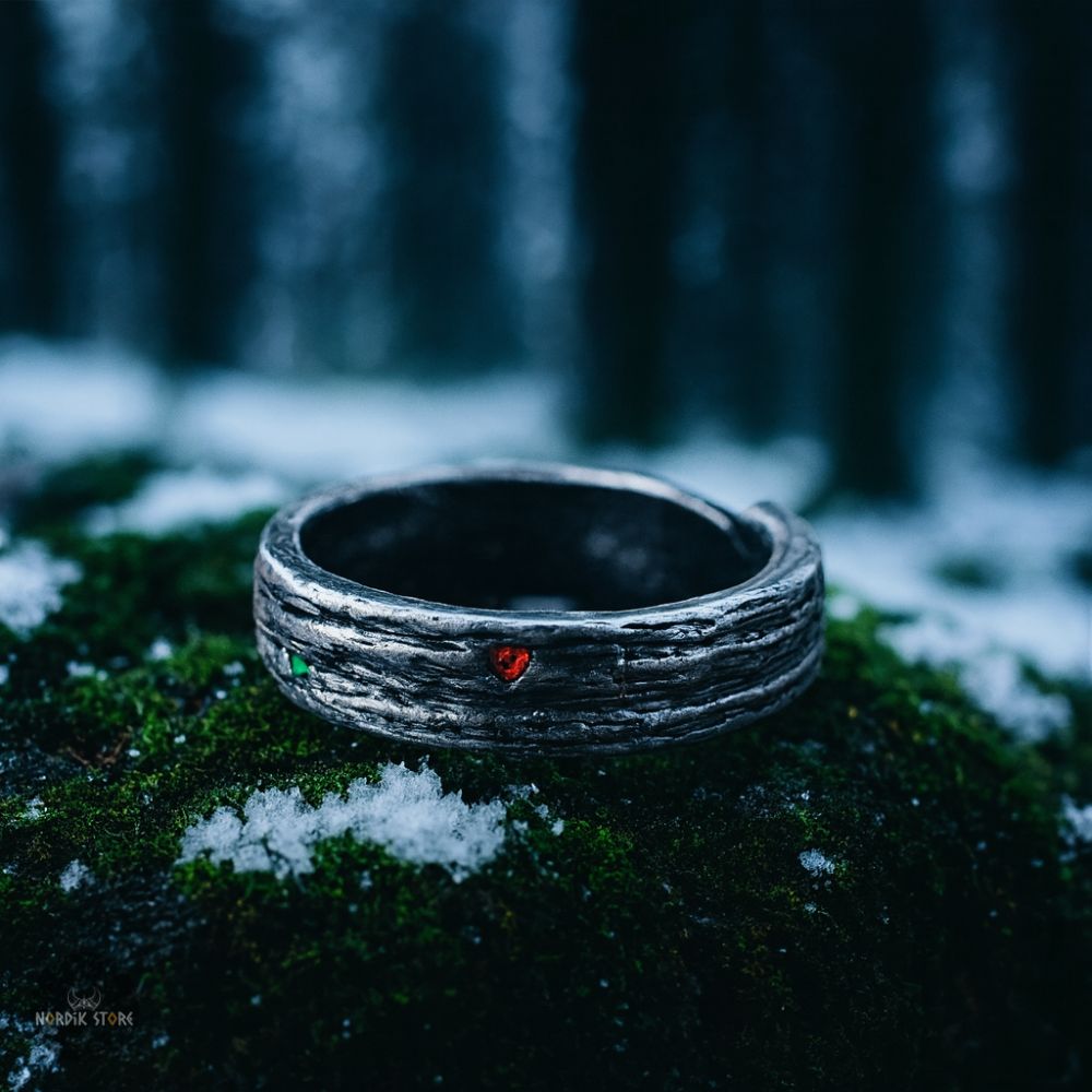 alliance viking Kärlek en argent, cadeau homme et femme