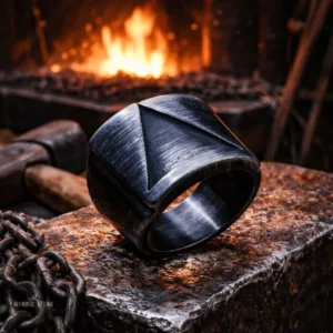 Bague chevalière viking nordique la forge d'Odin, cadeau homme