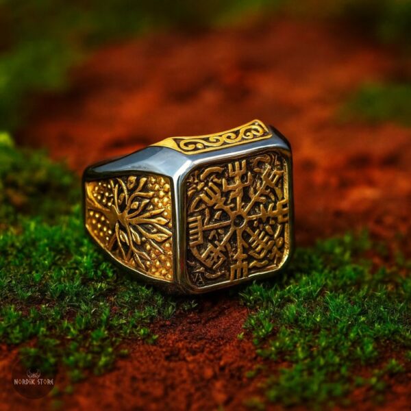 bague viking royale Yggdrasil, cadeau homme